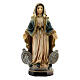 Our Lady of Miracles with medal resin statue 8 cm s1