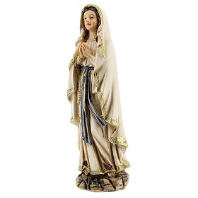 Nossa Senhora de Lourdes de mãos juntas imagem resina 12,5 cm