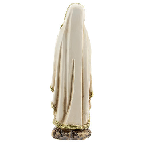 Nossa Senhora de Lourdes de mãos juntas imagem resina 12,5 cm 4