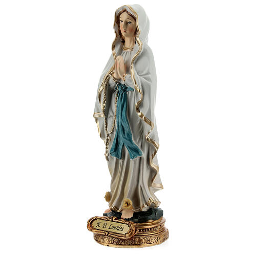 Madonna Lourdes preghiera statua resina 14,5 cm  2