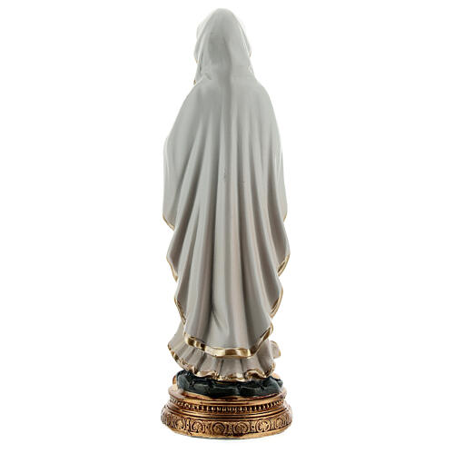 Nossa Senhora de Lourdes de mãos juntas imagem resina 14,5 cm 4