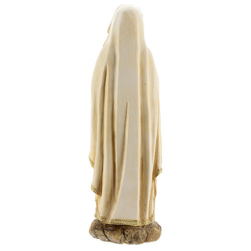 Figura Madonna z Lourdes róże żywica 31 cm 5