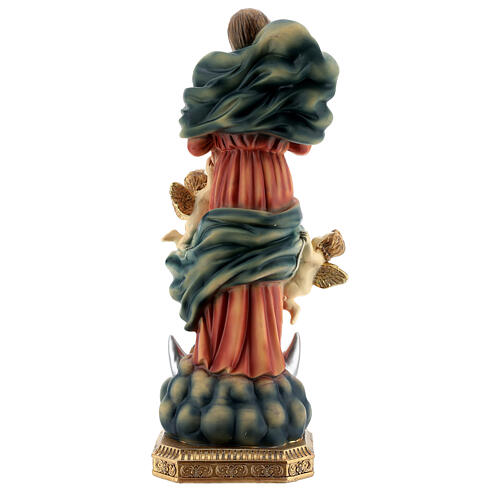 Our Lady undoer of knots statue with angels in resin 31.5 cm 5