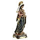 Vierge à l'Enfant habits décorés base carrée statue résine 14,5 cm s3