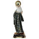 Vierge à l'Enfant habits décorés base carrée statue résine 14,5 cm s4