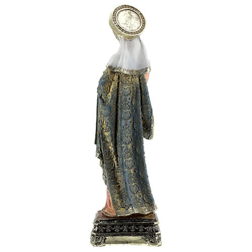Statue Vierge à l'Enfant base dorée baroque résine h 30,5 cm 5