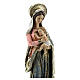 Statua Madonna Bambino base dorata barocca resina h 30,5 cm s2