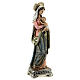 Statua Madonna Bambino base dorata barocca resina h 30,5 cm s4