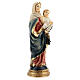 Vierge à l'Enfant chapelet statue résine 15 cm s3