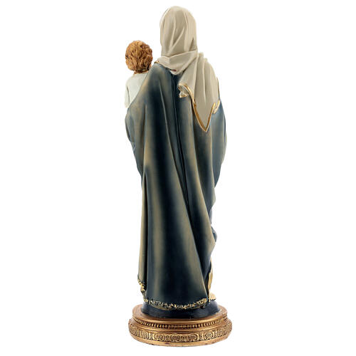 Mary Jesus dark rosary resin statue 31 cm 5
