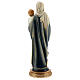 Marie et Jésus chapelet foncé statue résine 31 cm s5