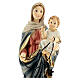 Mary and Child Jesus statue with dark rosary in resin 31 cm s2