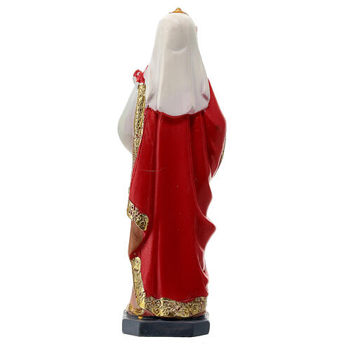 Statue of Saint Lucy, painted resin, 10 cm 4