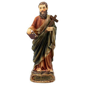 Statue Saint Philippe 13 cm résine colorée
