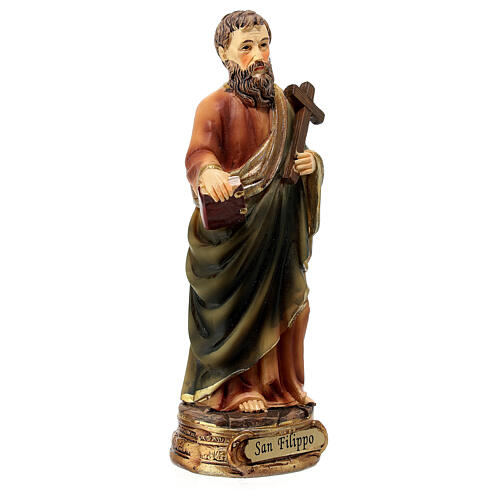 Statua San Filippo 13 cm Resina colorata 3