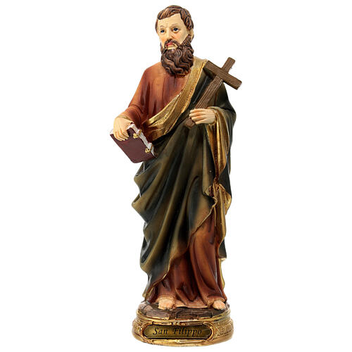 Statue Saint Philippe 20 cm résine peinte 1