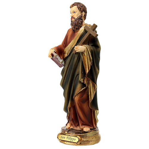 Statue Saint Philippe 20 cm résine peinte 3