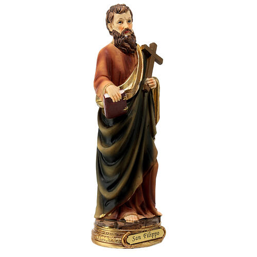 Statue Saint Philippe 20 cm résine peinte 4