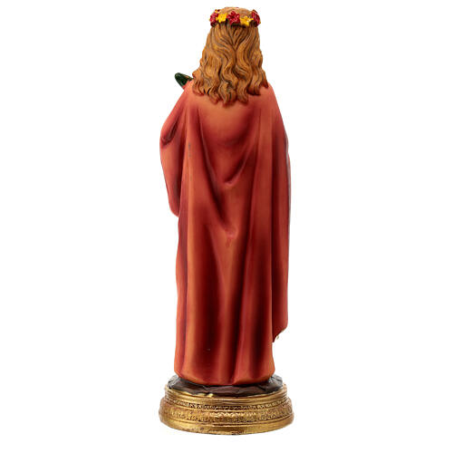 St Philomena statue in colored resin 20 cm 5