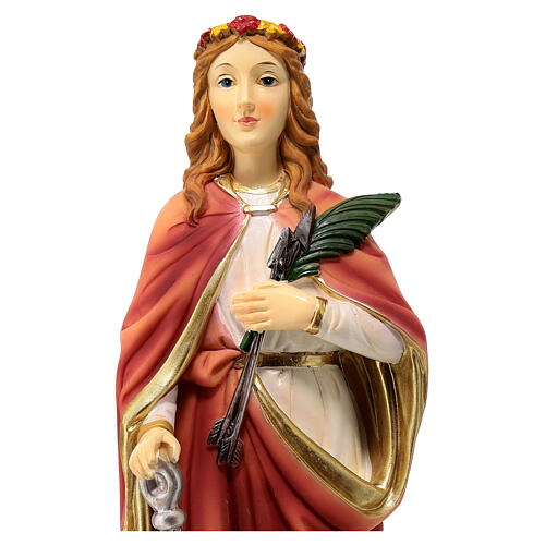 Saint Philomena, painted resin statue, 30 cm 2