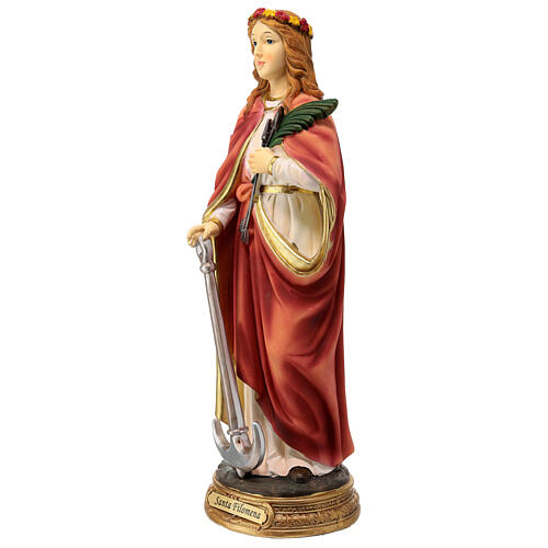 Saint Philomena, painted resin statue, 30 cm 3