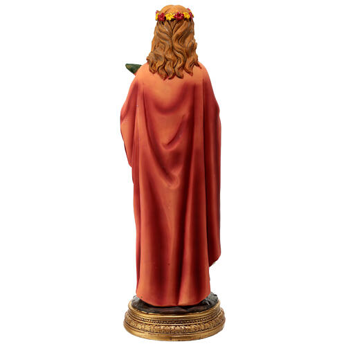 Santa Filomena 30 cm resina colorata 5