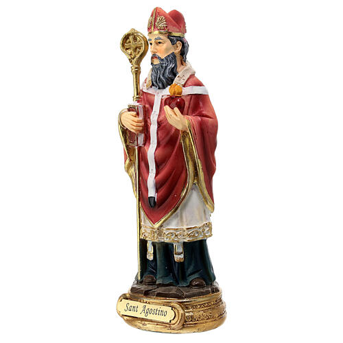 Heiliger Augustinus, Resin, koloriert, 13 cm 2