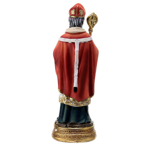 Estatua San Agustín 13 cm resina coloreada 4