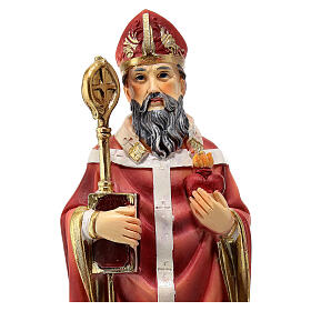 Statue of St Augustin, painted resin, 20 cm