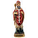 Statue of St Augustin, painted resin, 20 cm s1