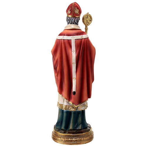 Estatua San Agustín 30 cm resina coloreada 5