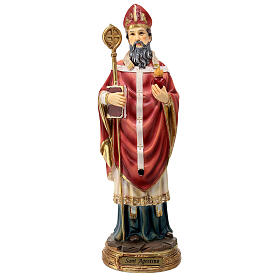 Statua Sant'Agostino 30 cm resina colorata
