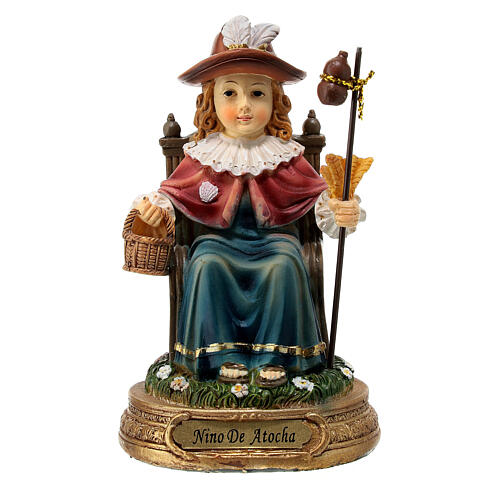 Holy Child of Atocha statue 10 cm colored resin 1
