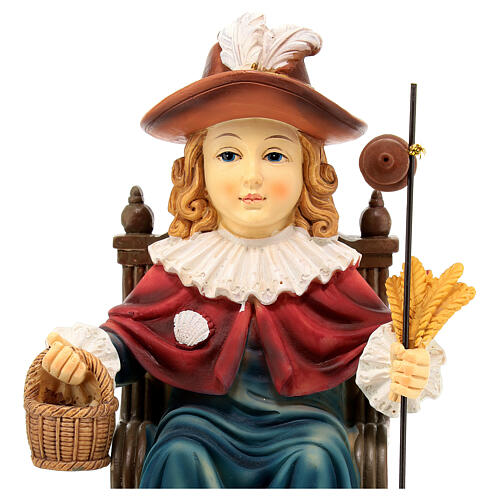 Statua Santo Nino de Atocha 20 cm resina colorata 4