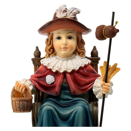 Statue of the Holy Infant of Atocha of painted resin, 15 cm 2