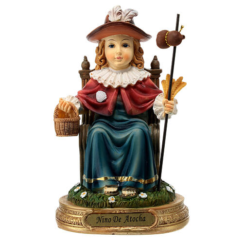 Estatua Santo Nino de Atocha 13 cm resina coloreada 1