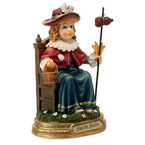 Estatua Santo Nino de Atocha 13 cm resina coloreada 4