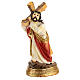 Jesus with cross on his shoulder Ascent to Calvary hand painted resin 12 cm s5
