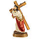 Jésus porte la croix figurine résine peinte main 20 cm s1