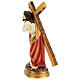 Jesus carrying the cross statue in hand painted resin 20 cm s9