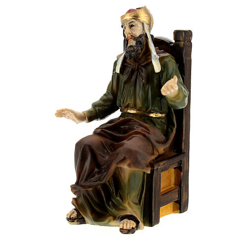 Jesus' condemnation, Jesus Barabbas Caiaphas, Passion of Christ, hand-painted resin, 5 in 9