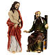 Condamnation de Jésus, 3 pcs, Jésus Caïphe et Barabbas résine peinte main 12 cm s5