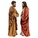 Condamnation de Jésus, 3 pcs, Jésus Caïphe et Barabbas résine peinte main 12 cm s8