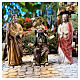 Condemnation of Jesus Caiaphas Barabbas scene 3 pcs hand painted resin 12 cm s2