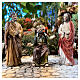 Condemnation of Jesus Caiaphas Barabbas scene 3 pcs hand painted resin 12 cm s4