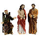 Condemnation of Jesus Caiaphas Barabbas scene 3 pcs hand painted resin 12 cm s6