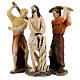 Scourging of Jesus, set of 3, Passion of Christ, hand-painted resin, 6 in s1