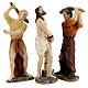 Scourging of Jesus, set of 3, Passion of Christ, hand-painted resin, 6 in s5