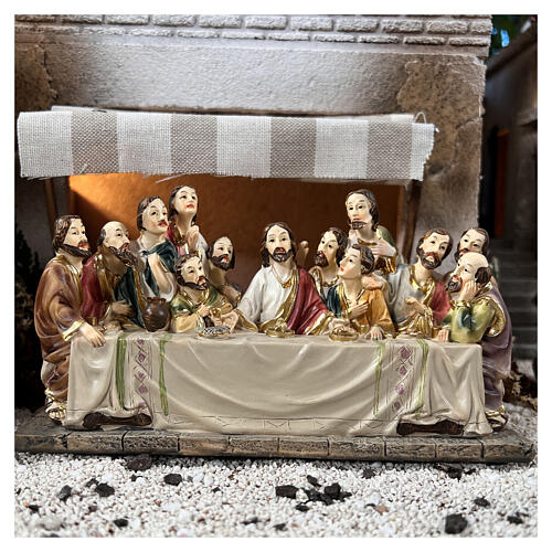 Last Supper, Easter creche, hand-painted resin, 3 in 2