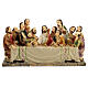 Last Supper sculpture scene in hand painted resin 8 cm s1